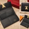 Louis Vuitton Luxury Black Leather Long Wallet