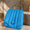 Premium Sky Blue Quilted Leather Handbag