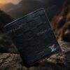 Louis Vuitton Premium Black Leather Wallet for Men 
 Luxury Designer Bifold Wallet
