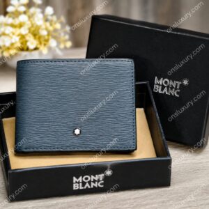 Premium Men's Leather Wallet – Grey Bifold Design