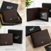 Mont Blanc Premium Leather Wallet for Men – Brown | Luxury Bi-Fold Wallet with Gift Box