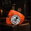 Philipp Plein Orange Premium Leather Belt – Luxury Designer Buckle